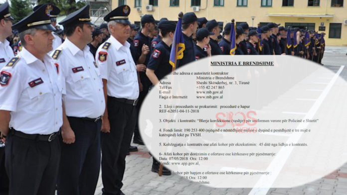 Uniformat verore të Policisë, kontestohet tenderi i prillit