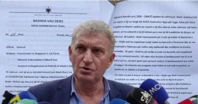 Denoncoi kreun e policisë së Vaut të Dejës, zbulohet shkresa e zyrtarit të Bashkisë për Ramën