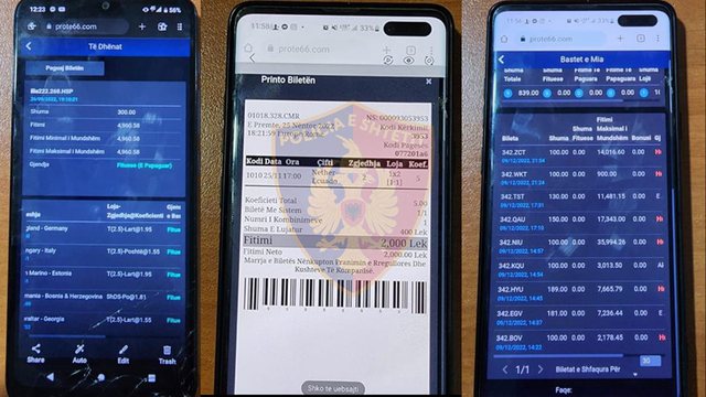 U kapën në flagrancë duke vënë baste nga celulari, arrestohen 3 persona në një lokal në Tiranë