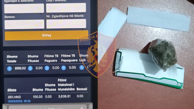 Baste spotive në telefon dhe kanabis në makinë, arrestohet 23-vjeçari në Përmet