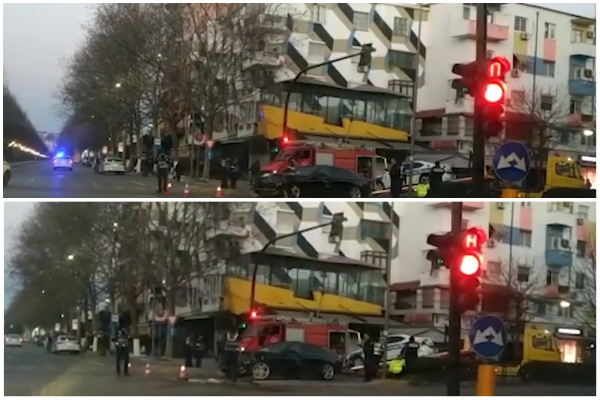 Aksident i rëndë në Tiranë, “BMW” -ja përplaset me makinën e policisë, plagosen 4 persona, mes tyre dy efektivë