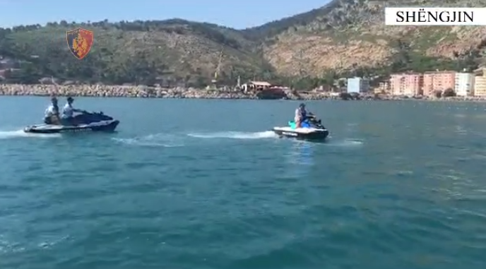 Kontrolle nga Njësia Policore Detare në Shëngjin, bllokohen 8 “Jet Ski” me mungesë dokumentacioni, gjoba pronarëve